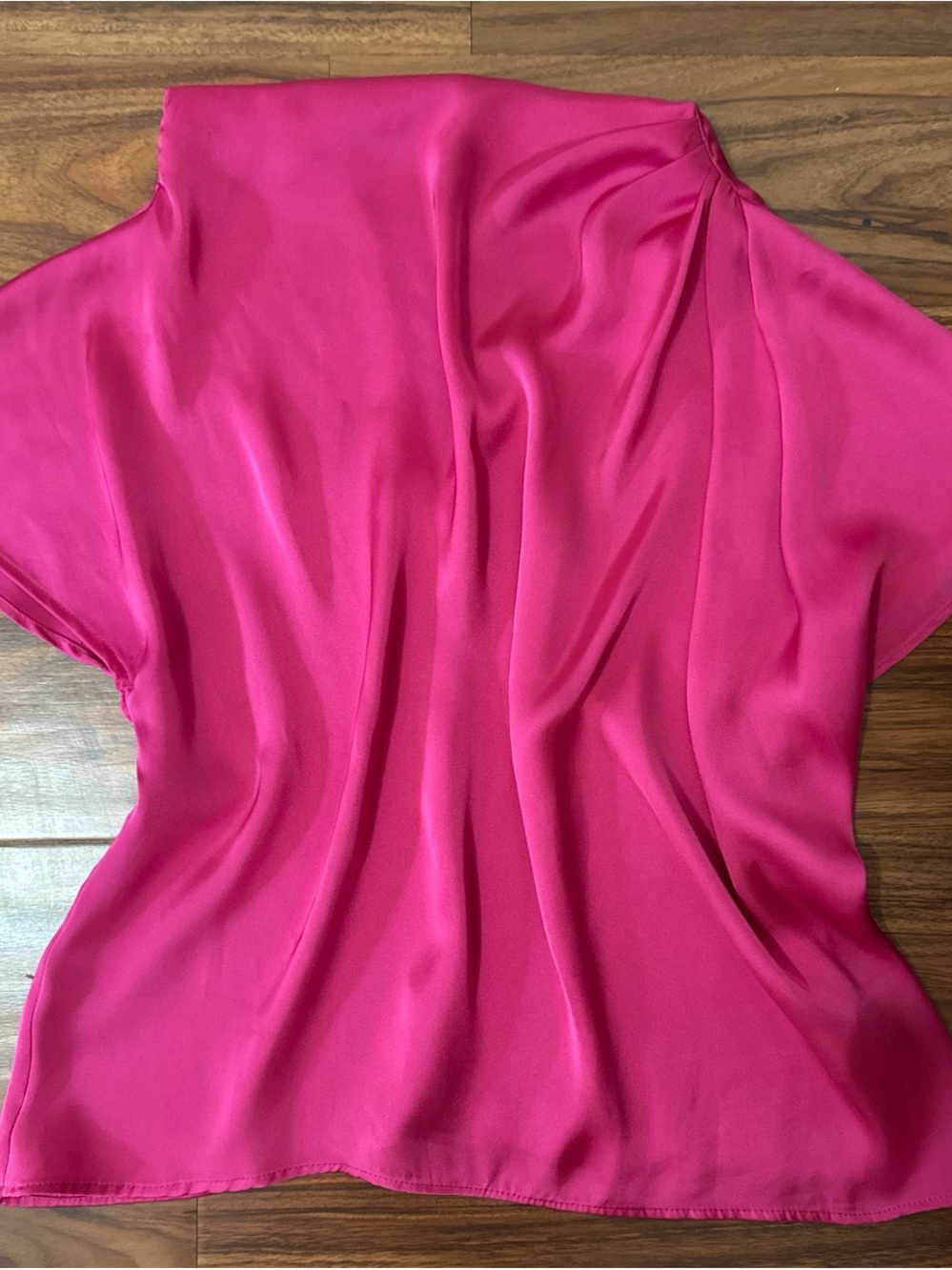 Zara Vibrant Hot Pink Short-Sleeve Blouse